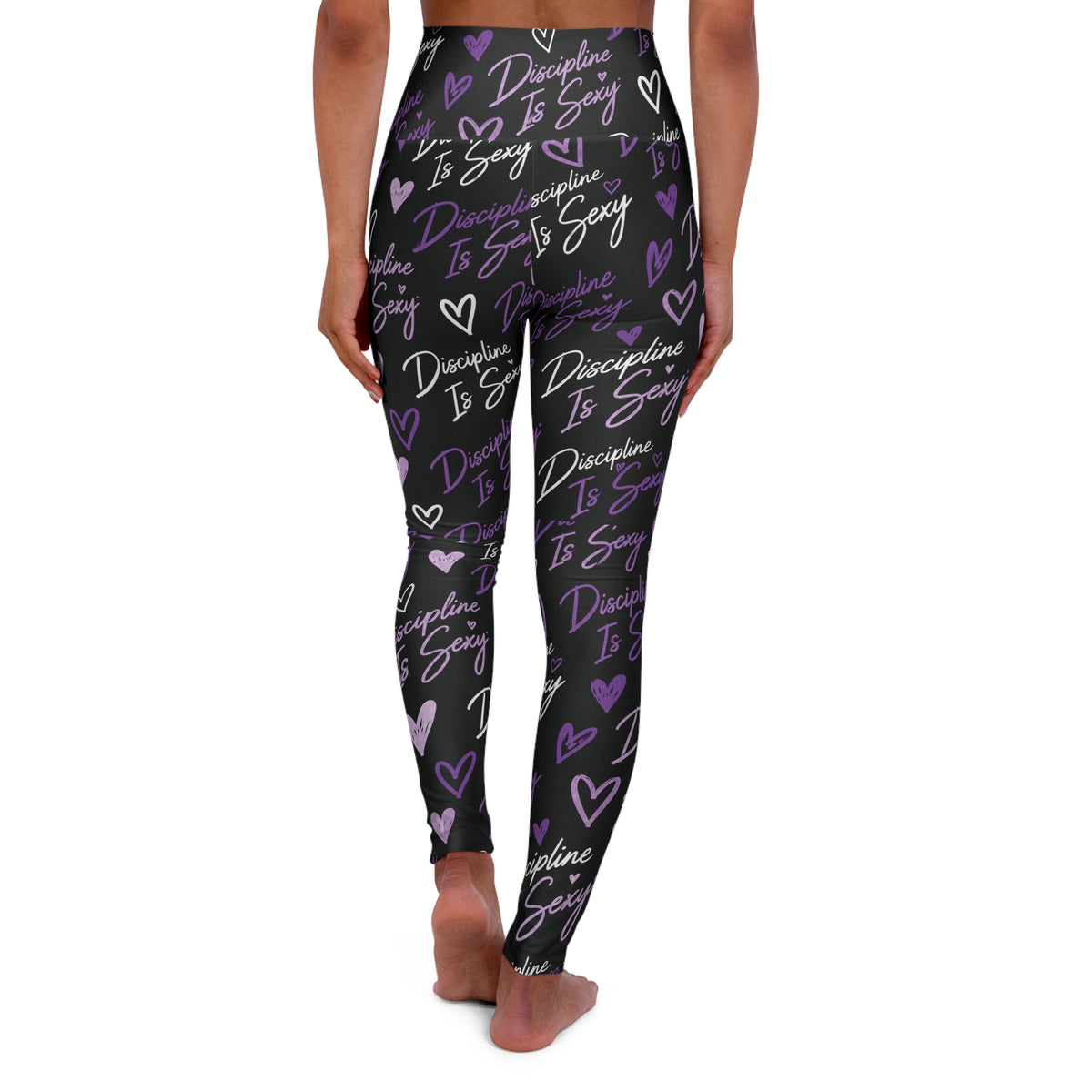 The Discipline Is Sexy™ Signature Leggings  Script Pattern  | Lavender