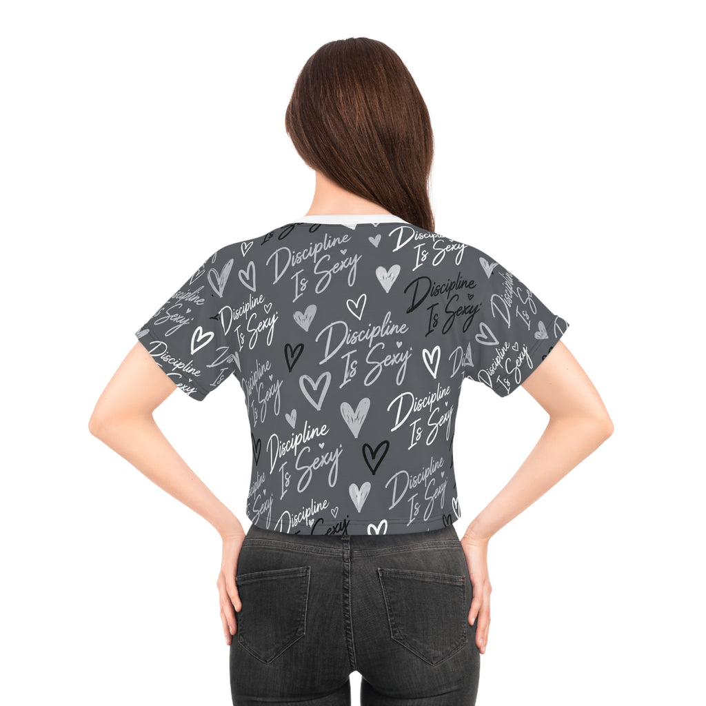 Discipline Is Sexy™ Signature MOVE Cropped Tee | Gray