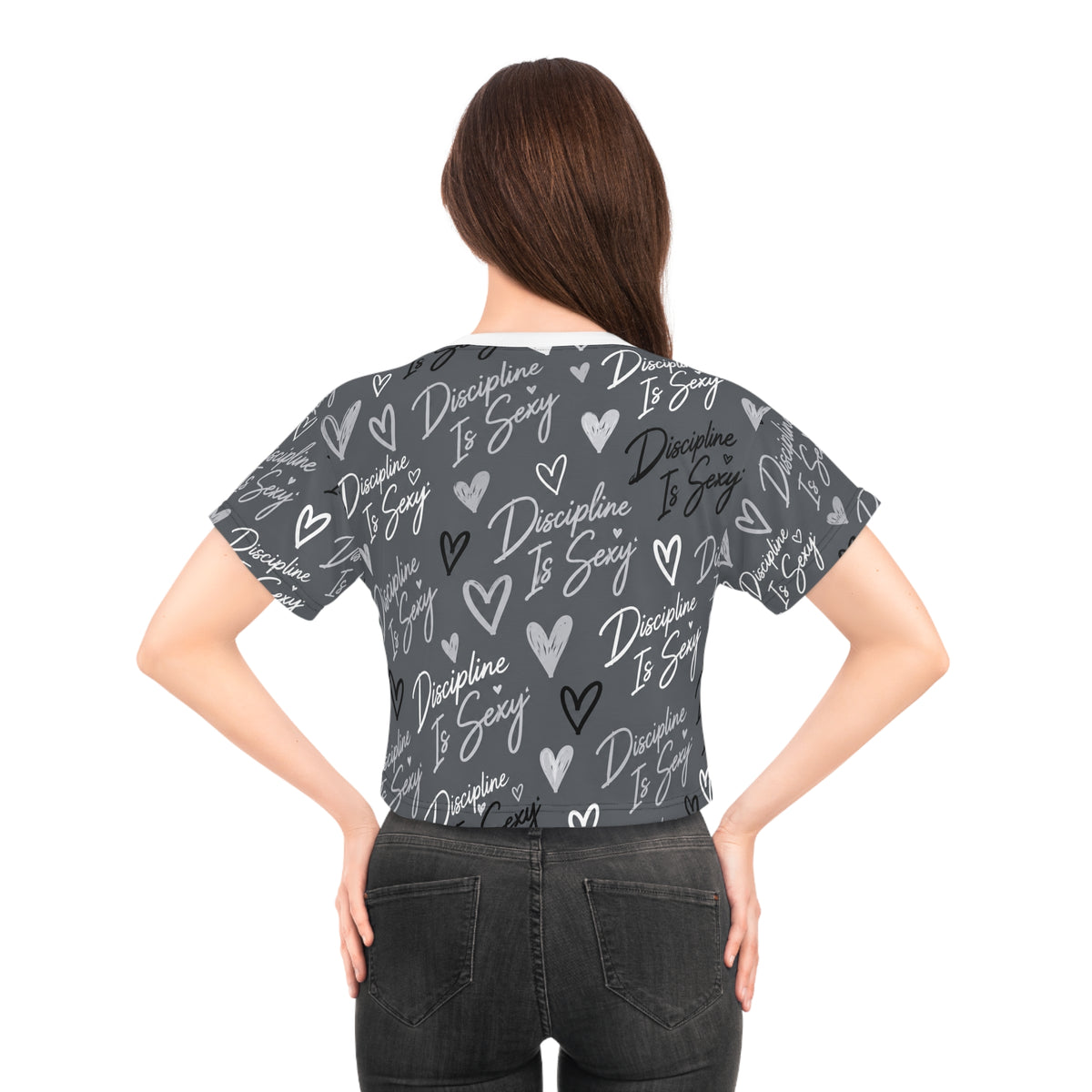 Discipline Is Sexy™ Signature MOVE Cropped Tee | Gray