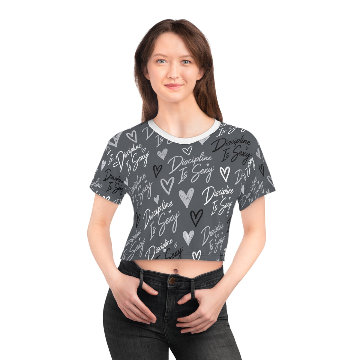 Discipline Is Sexy™ Signature MOVE Cropped Tee | Gray