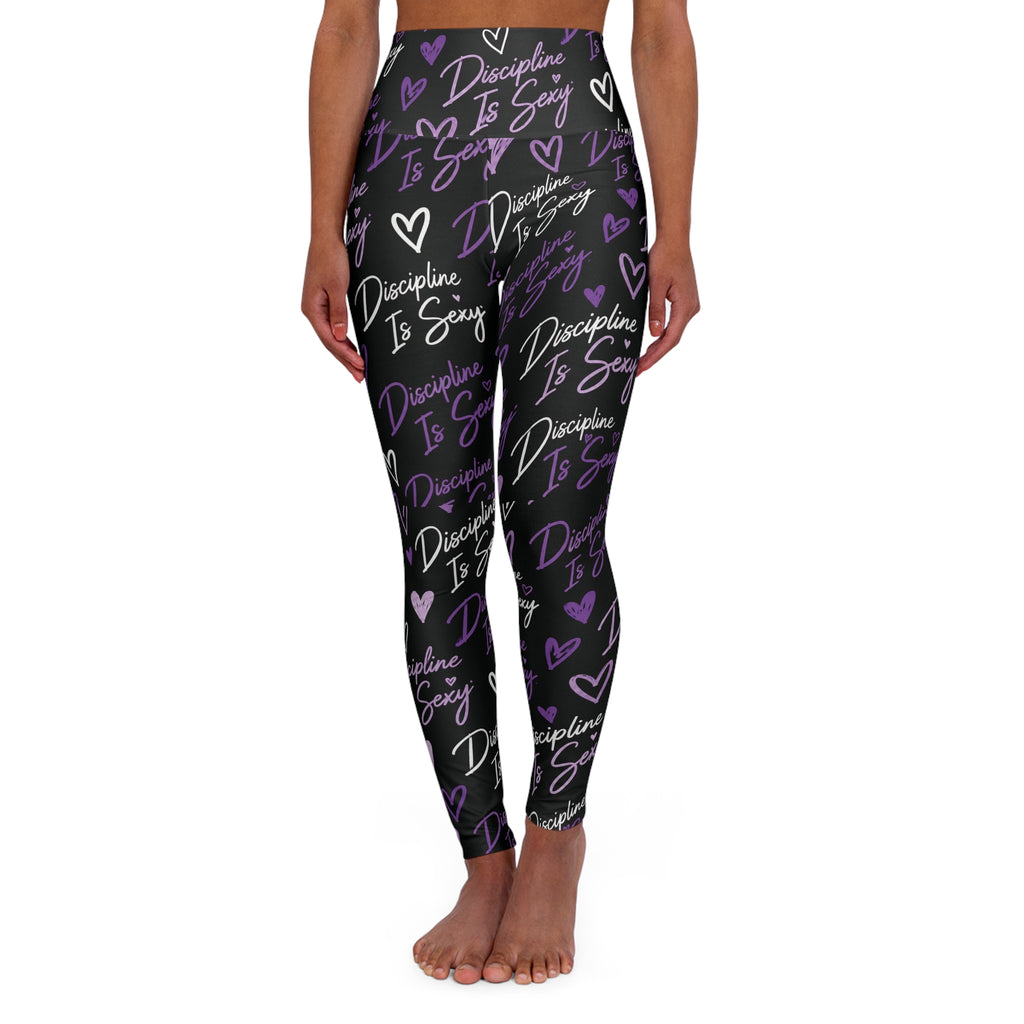 The Discipline Is Sexy™ Signature Leggings  Script Pattern  | Lavender