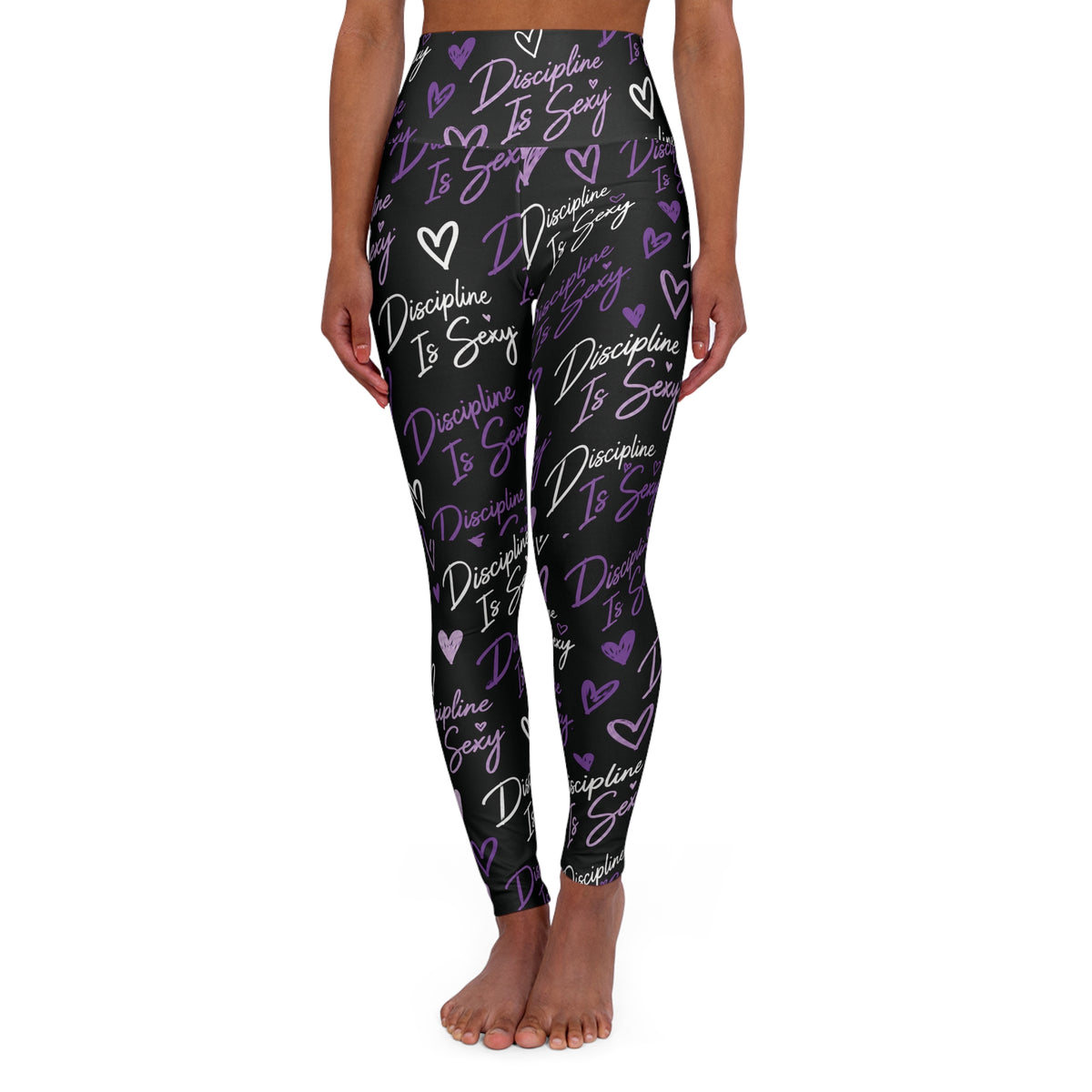 The Discipline Is Sexy™ Signature Leggings  Script Pattern  | Lavender