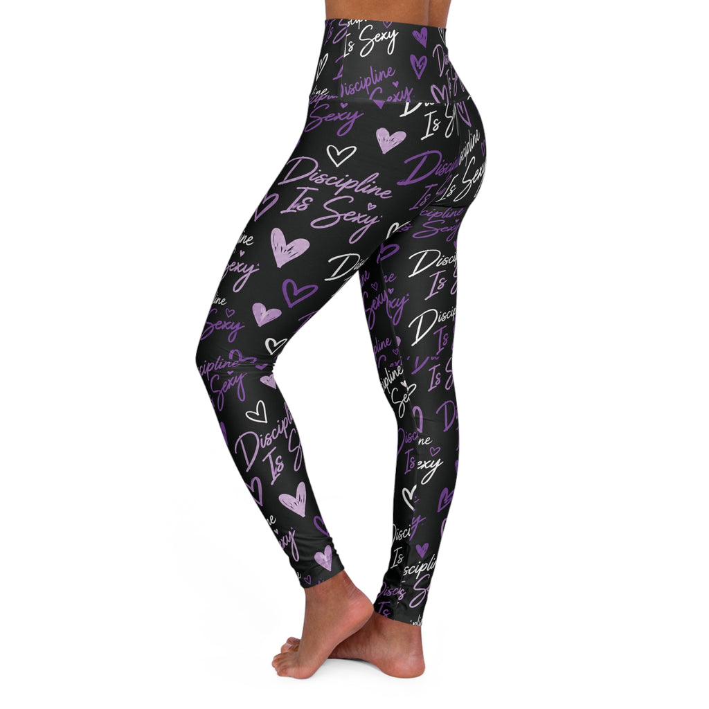 The Discipline Is Sexy™ Signature Leggings  Script Pattern  | Lavender
