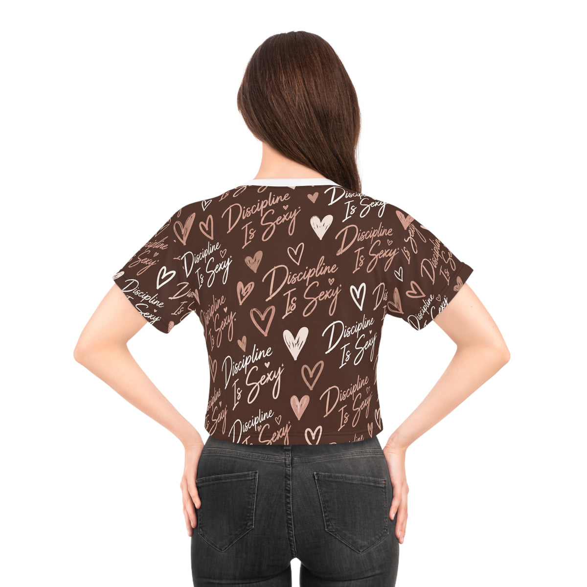Discipline Is Sexy™ Signature MOVE Cropped Tee | Mocha Cream