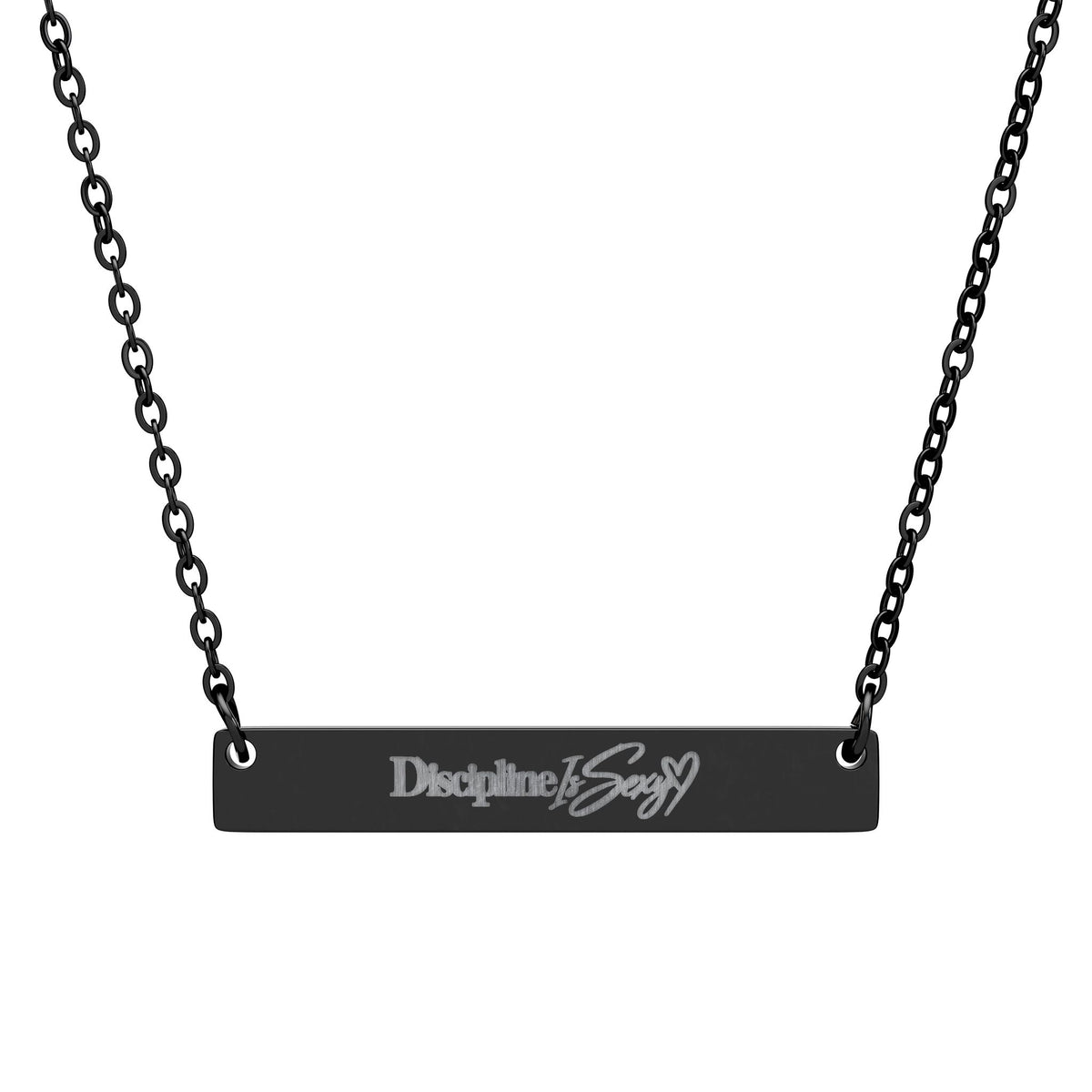 Discipline Is Sexy™ Signature Engraved Bar Necklace | Everyday Statement Jewelry