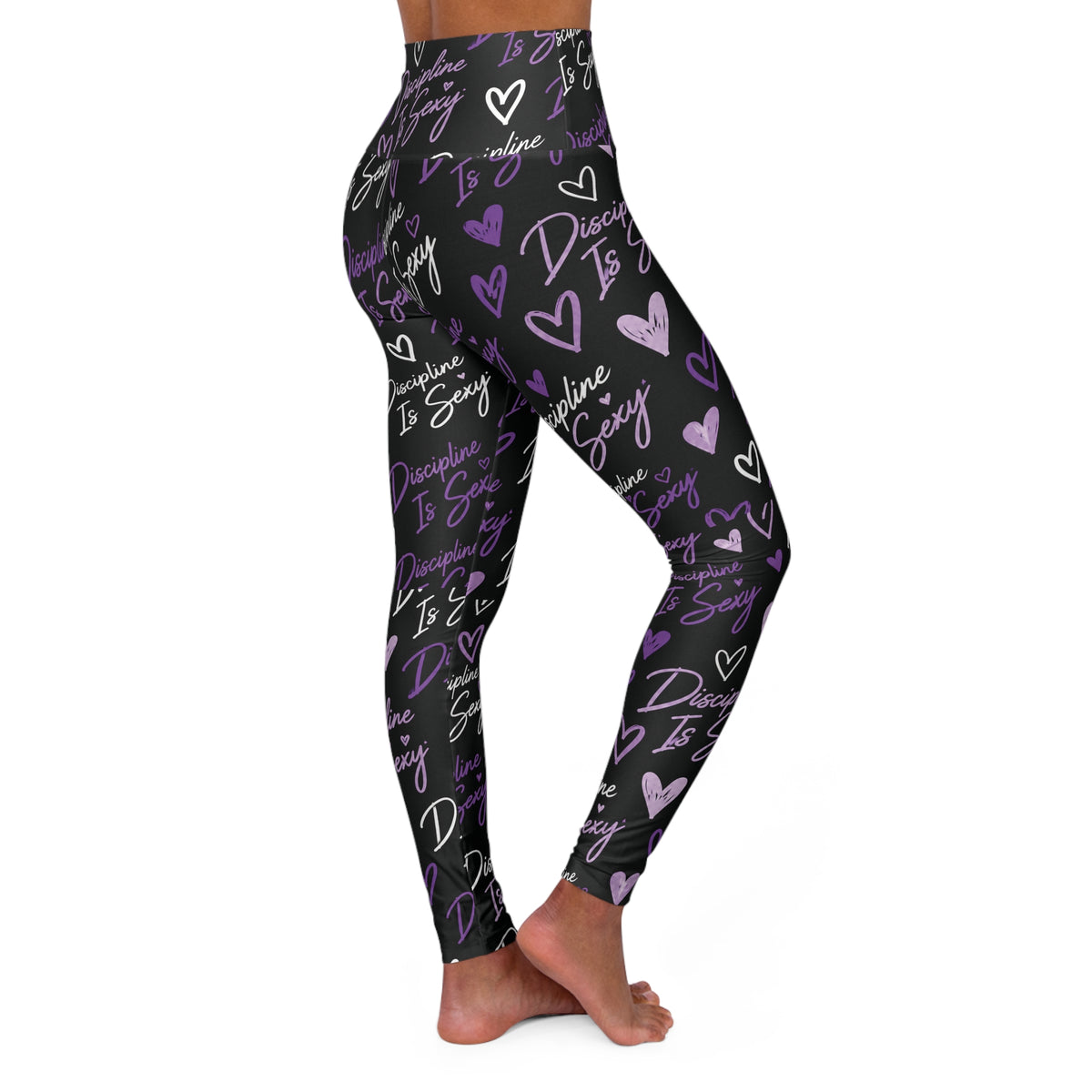 The Discipline Is Sexy™ Signature Leggings  Script Pattern  | Lavender