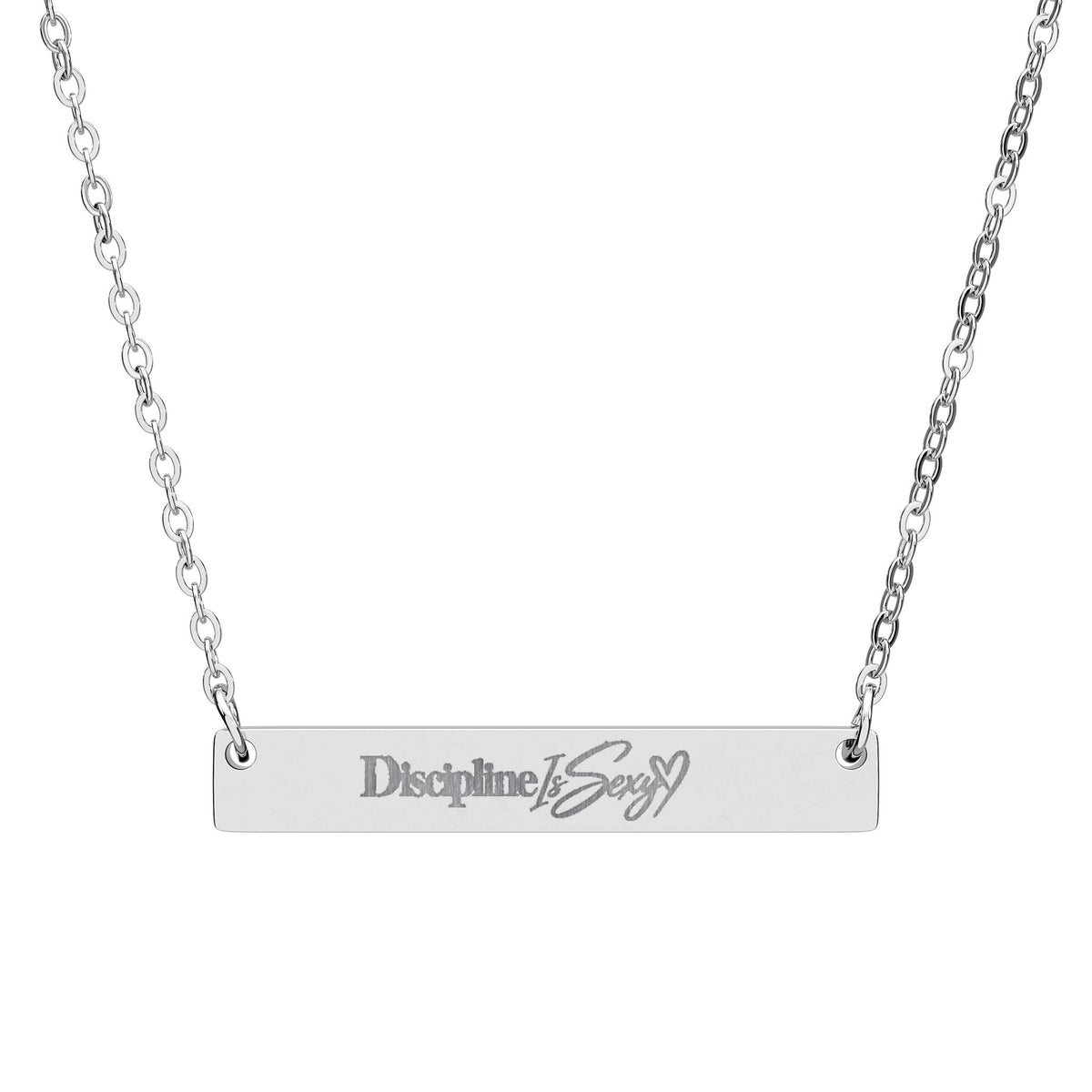 Discipline Is Sexy™ Signature Engraved Bar Necklace | Everyday Statement Jewelry