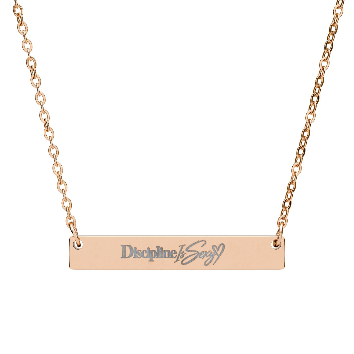 Discipline Is Sexy™ Signature Engraved Bar Necklace | Everyday Statement Jewelry