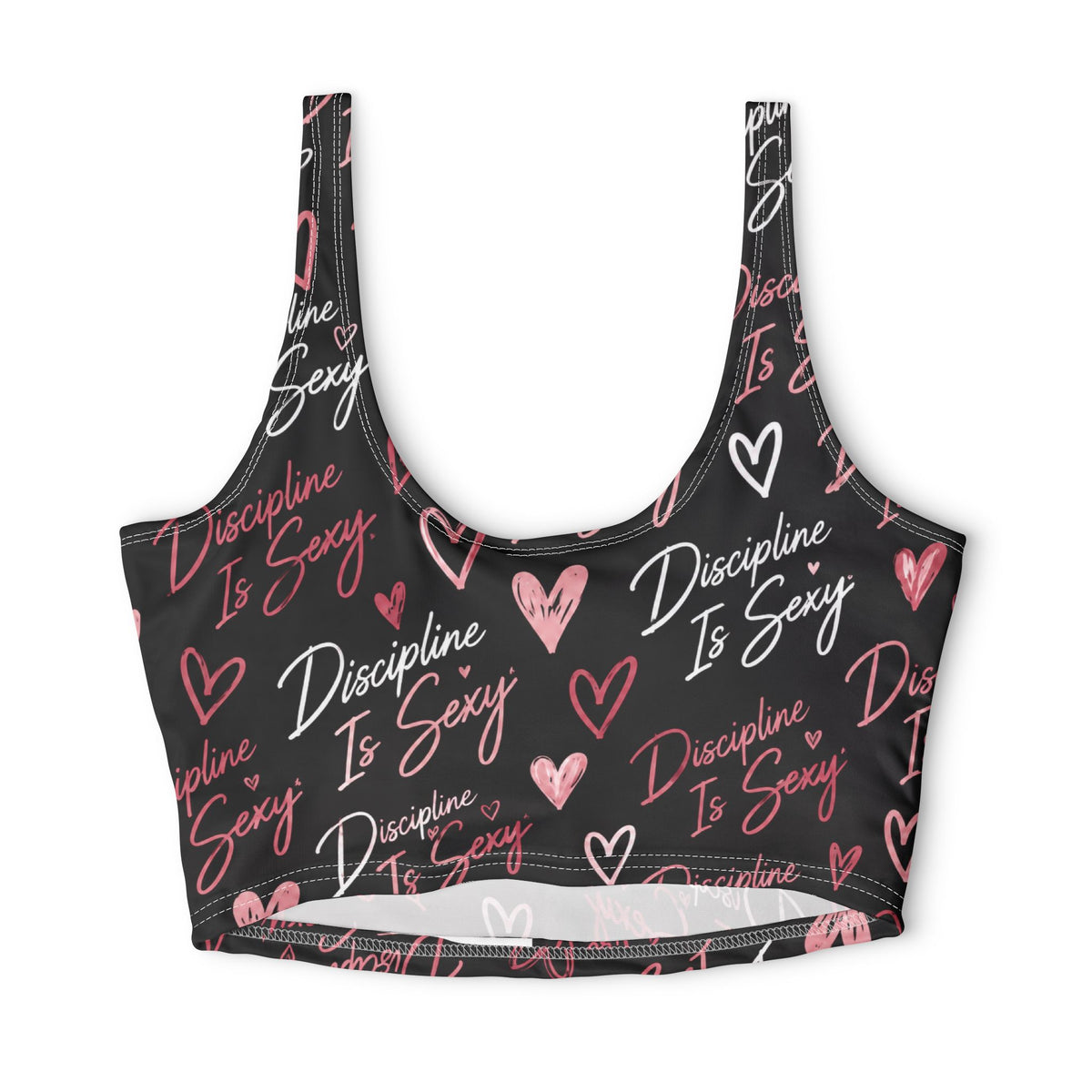 Discipline Is Sexy™ Signature MOVE Sports Bra | Classic Black & Blush