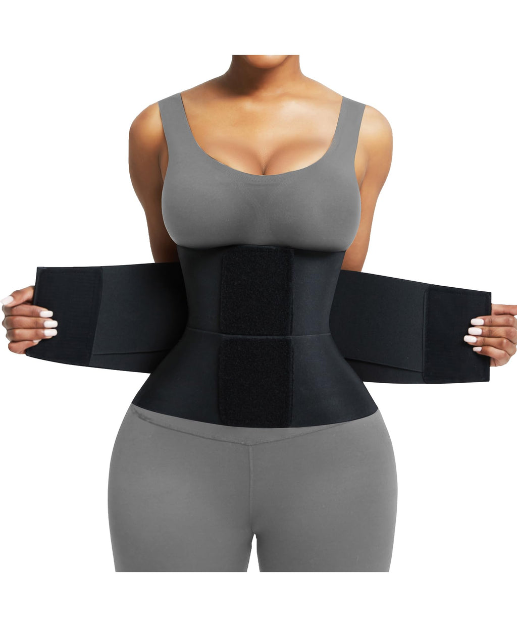 FeelinGirl Waist Trainer Belt Waist Cincher Trimmer Ab Belt Tummy Control Body Shaper with Triple Wrap Women and Men