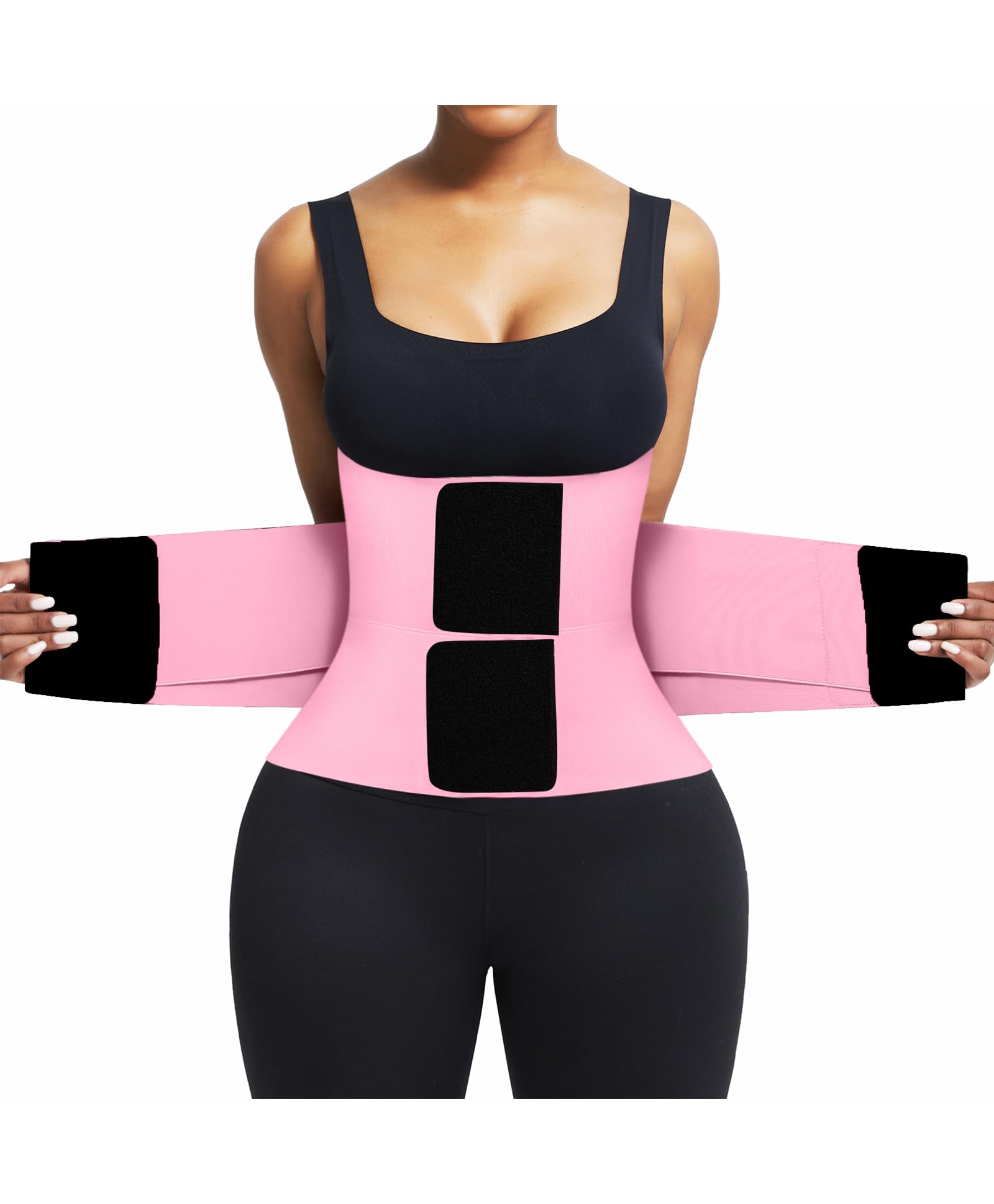 FeelinGirl Waist Trainer Belt Waist Cincher Trimmer Ab Belt Tummy Control Body Shaper with Triple Wrap Women and Men