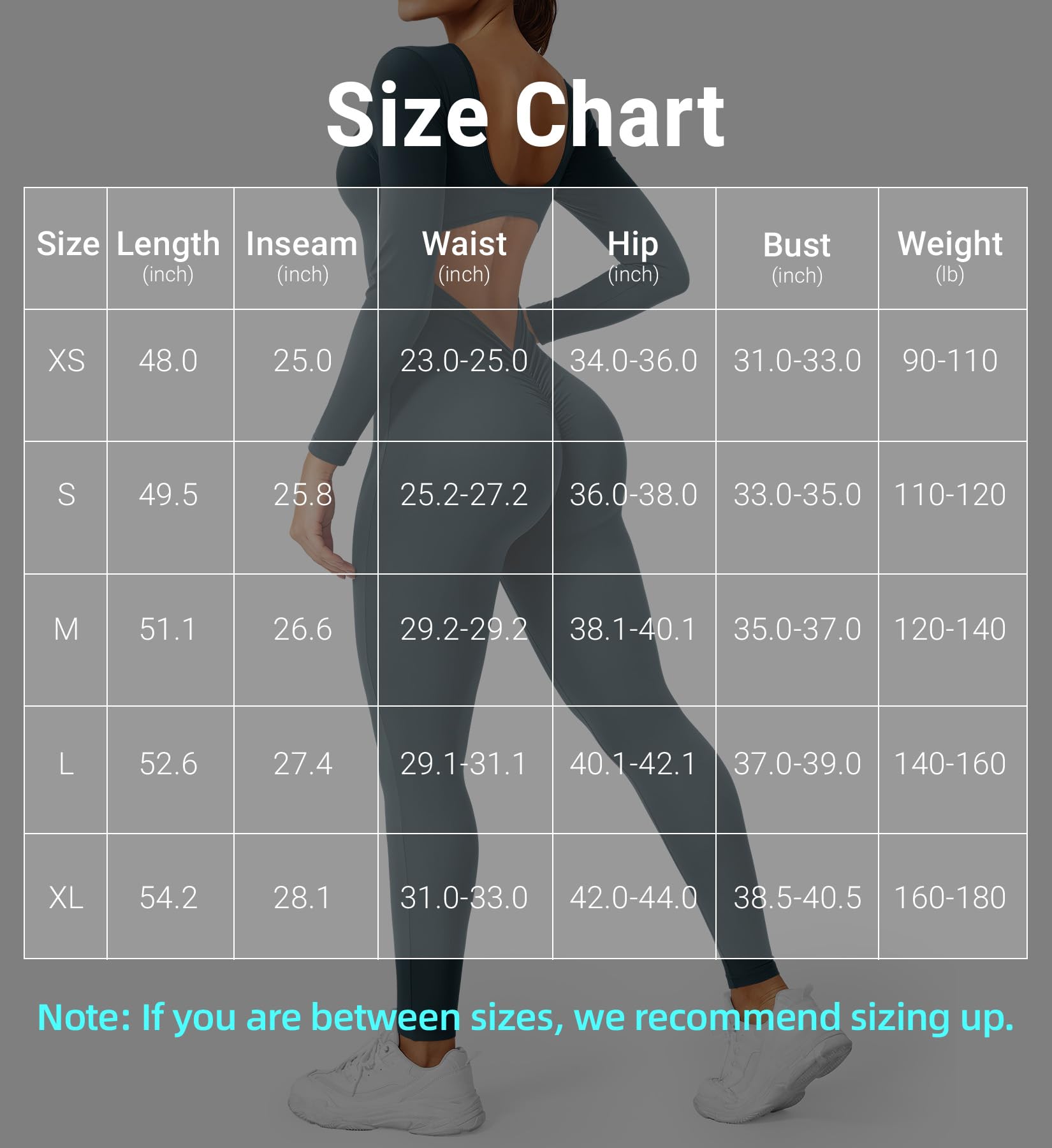 CoreFlex Long Sleeve Jumpsuits for Women V Back Bodysuit Workout Full Length Bodycon Scrunch Leggings One Piece Romper