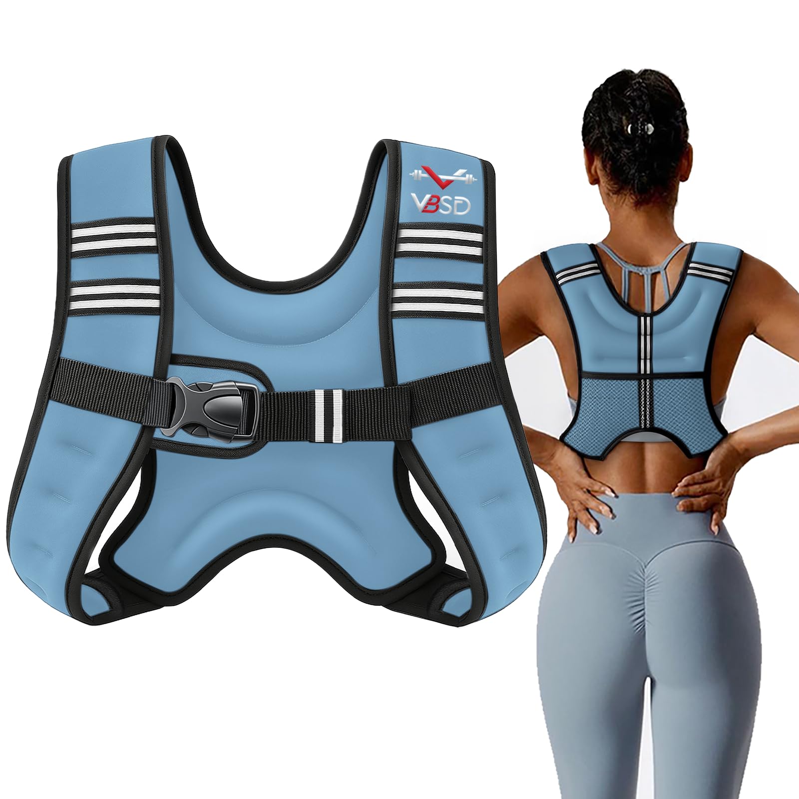 VBSD Weighted Vest Woman 6lb/8lb/12lb/16lb/20lb/25lb/30lb Weight Vest for Women Men Body Weight Vests for Walking Strength Training Running Workout Jogging Fitness