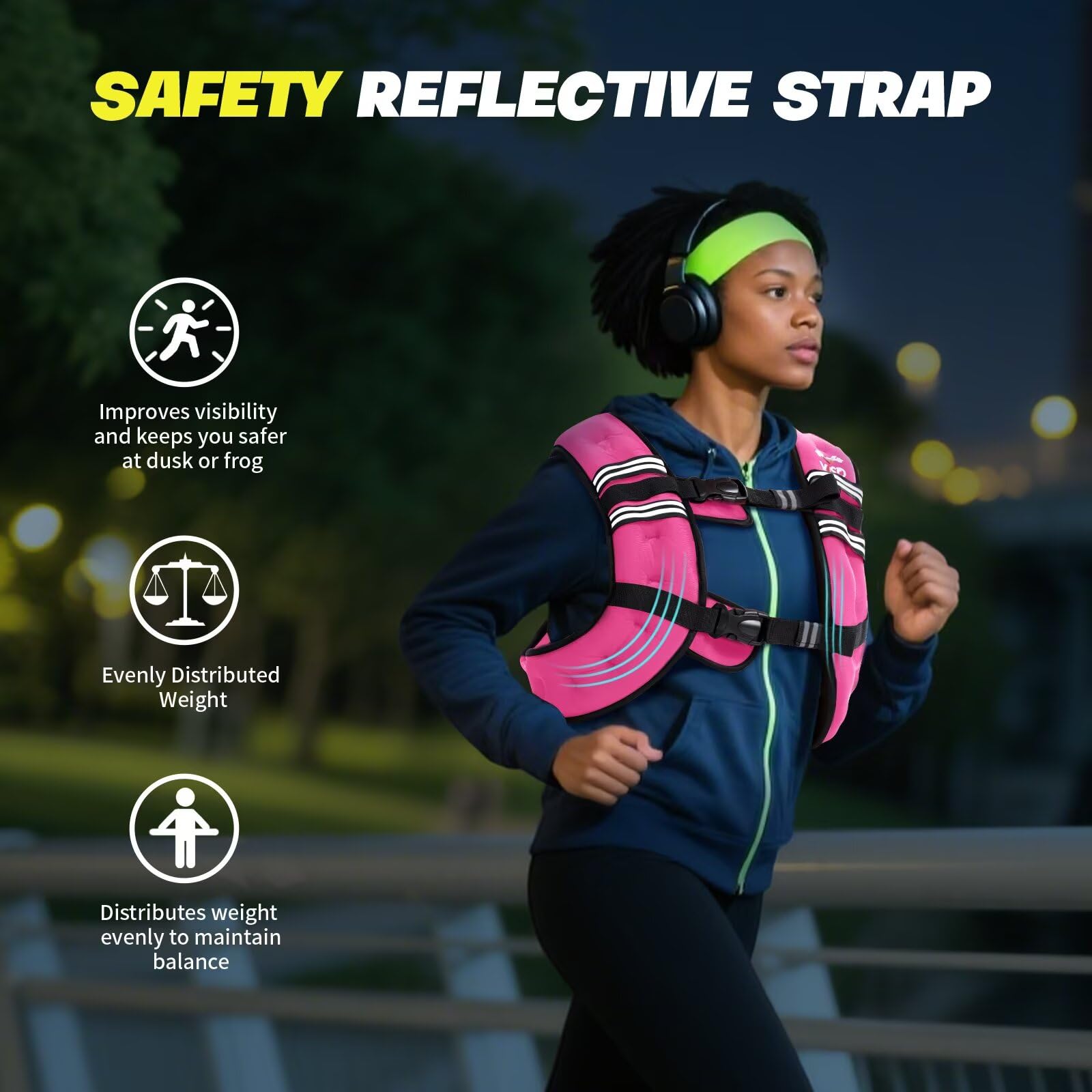 VBSD Weighted Vest Woman 6lb/8lb/12lb/16lb/20lb/25lb/30lb Weight Vest for Women Men Body Weight Vests for Walking Strength Training Running Workout Jogging Fitness