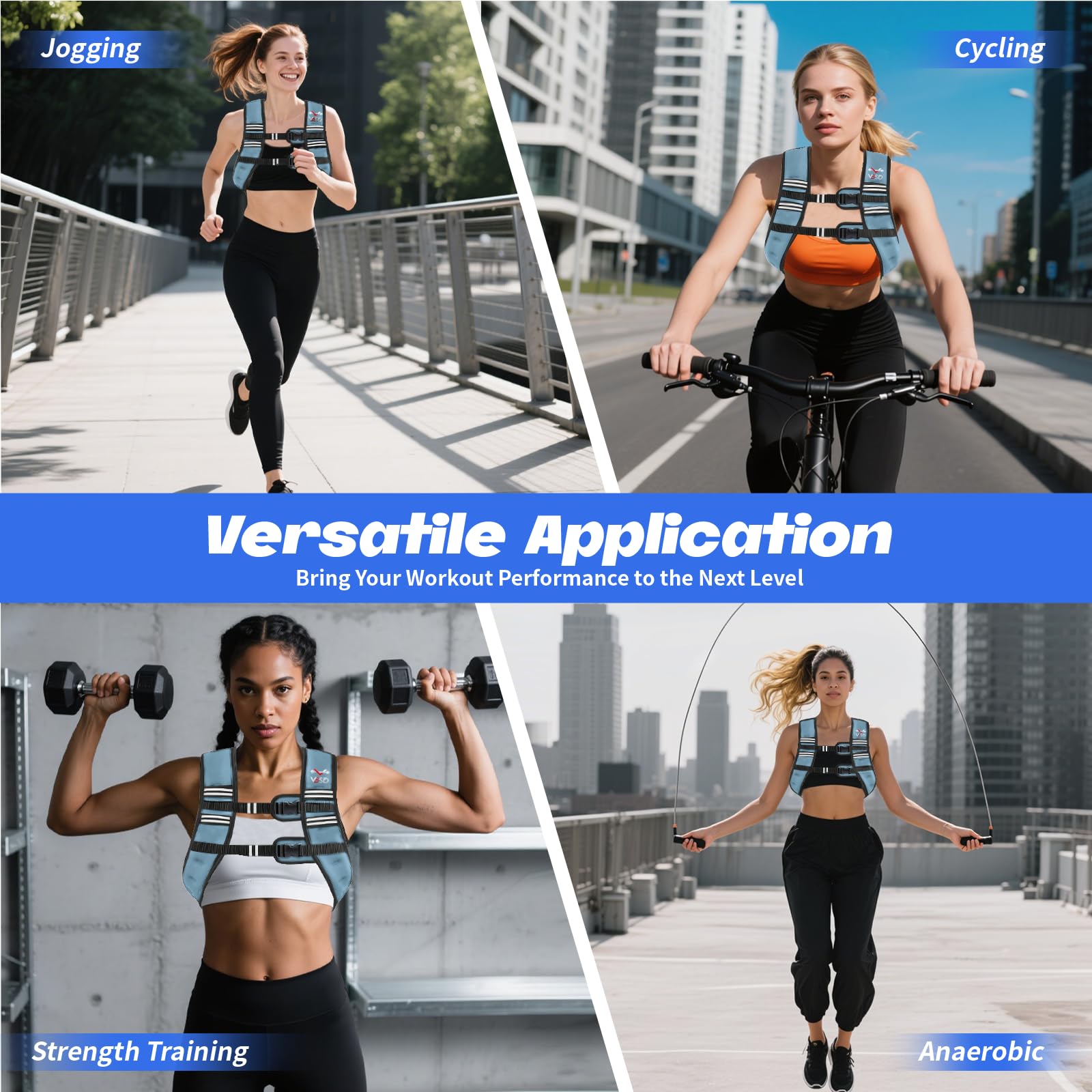 VBSD Weighted Vest Woman 6lb/8lb/12lb/16lb/20lb/25lb/30lb Weight Vest for Women Men Body Weight Vests for Walking Strength Training Running Workout Jogging Fitness