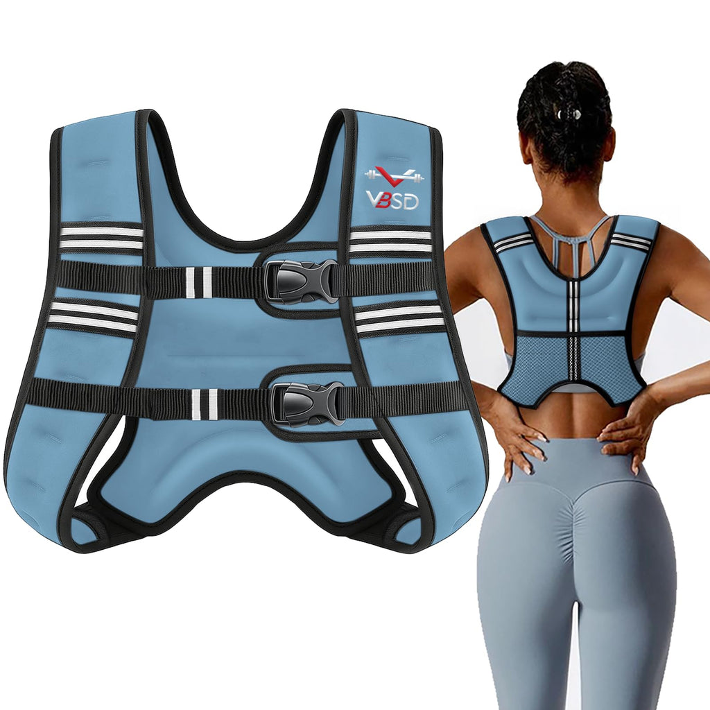 VBSD Weighted Vest Woman 6lb/8lb/12lb/16lb/20lb/25lb/30lb Weight Vest for Women Men Body Weight Vests for Walking Strength Training Running Workout Jogging Fitness