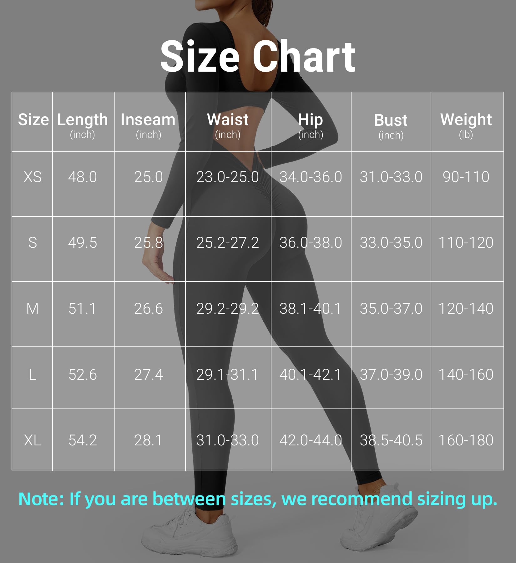 CoreFlex Long Sleeve Jumpsuits for Women V Back Bodysuit Workout Full Length Bodycon Scrunch Leggings One Piece Romper