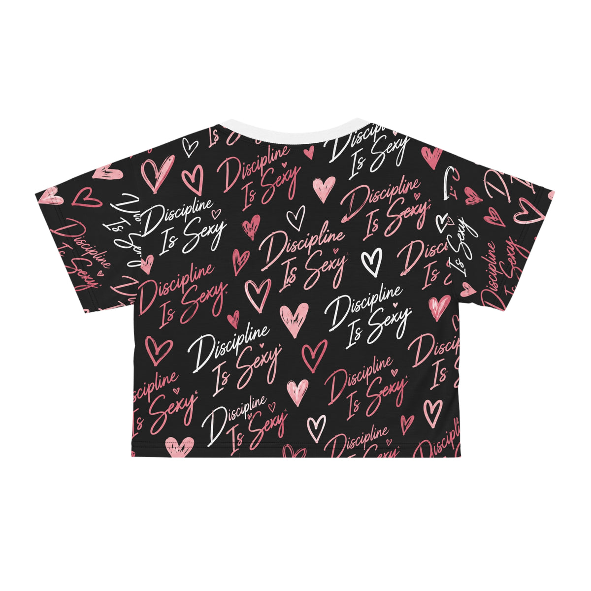 Discipline Is Sexy™ Signature MOVE Cropped Tee | Classic Black & Blush
