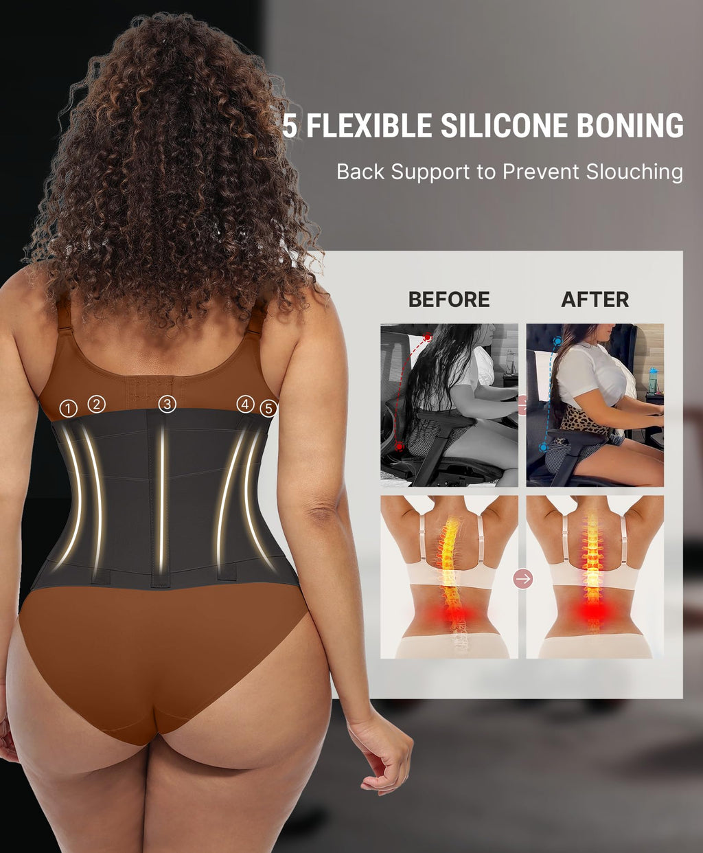 FeelinGirl Waist Trainer Belt Waist Cincher Trimmer Ab Belt Tummy Control Body Shaper with Triple Wrap Women and Men