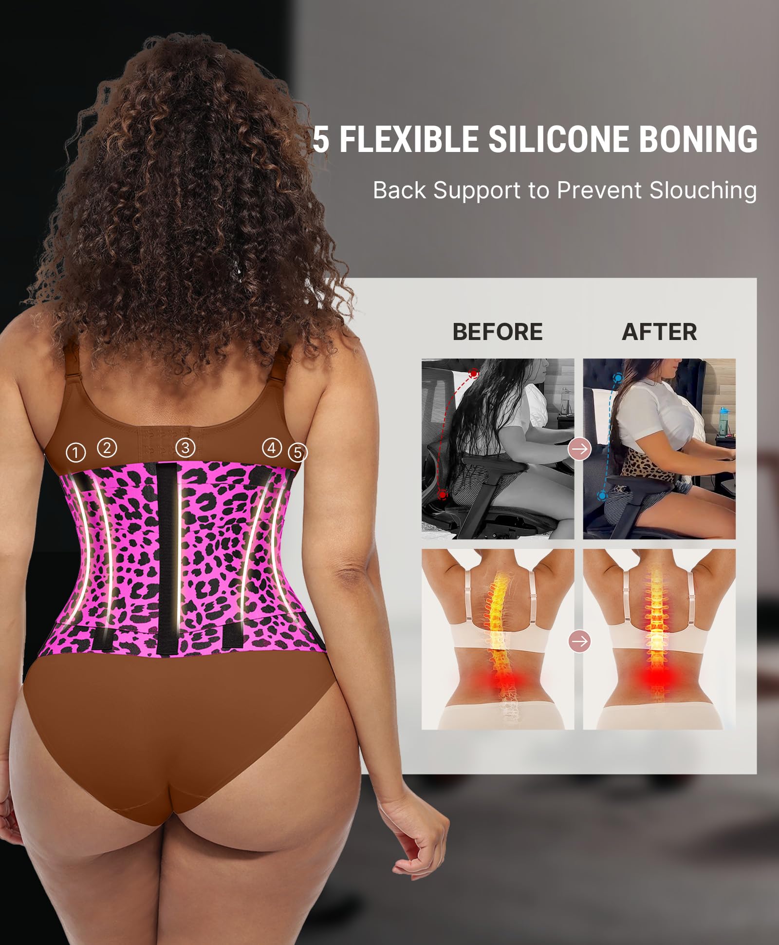 FeelinGirl Waist Trainer Belt Waist Cincher Trimmer Ab Belt Tummy Control Body Shaper with Triple Wrap Women and Men