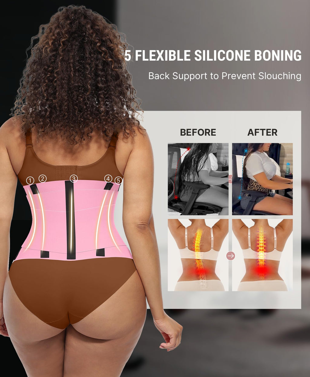 FeelinGirl Waist Trainer Belt Waist Cincher Trimmer Ab Belt Tummy Control Body Shaper with Triple Wrap Women and Men