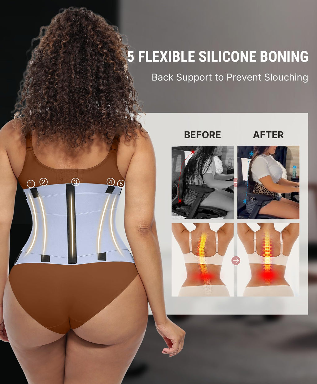 FeelinGirl Waist Trainer Belt Waist Cincher Trimmer Ab Belt Tummy Control Body Shaper with Triple Wrap Women and Men